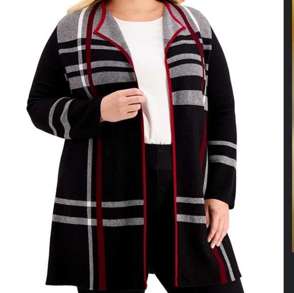 Signature Studio Long Sleeves Check Cardigan - Picture 1 of 11